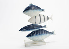 Afbeelding in Gallery-weergave laden, Beeld Totem Vissen - Blauw 31 cm
