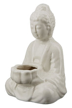 Afbeelding in Gallery-weergave laden, Beeld Boeddha voor plantje  - Wit porselein - 18 cm
