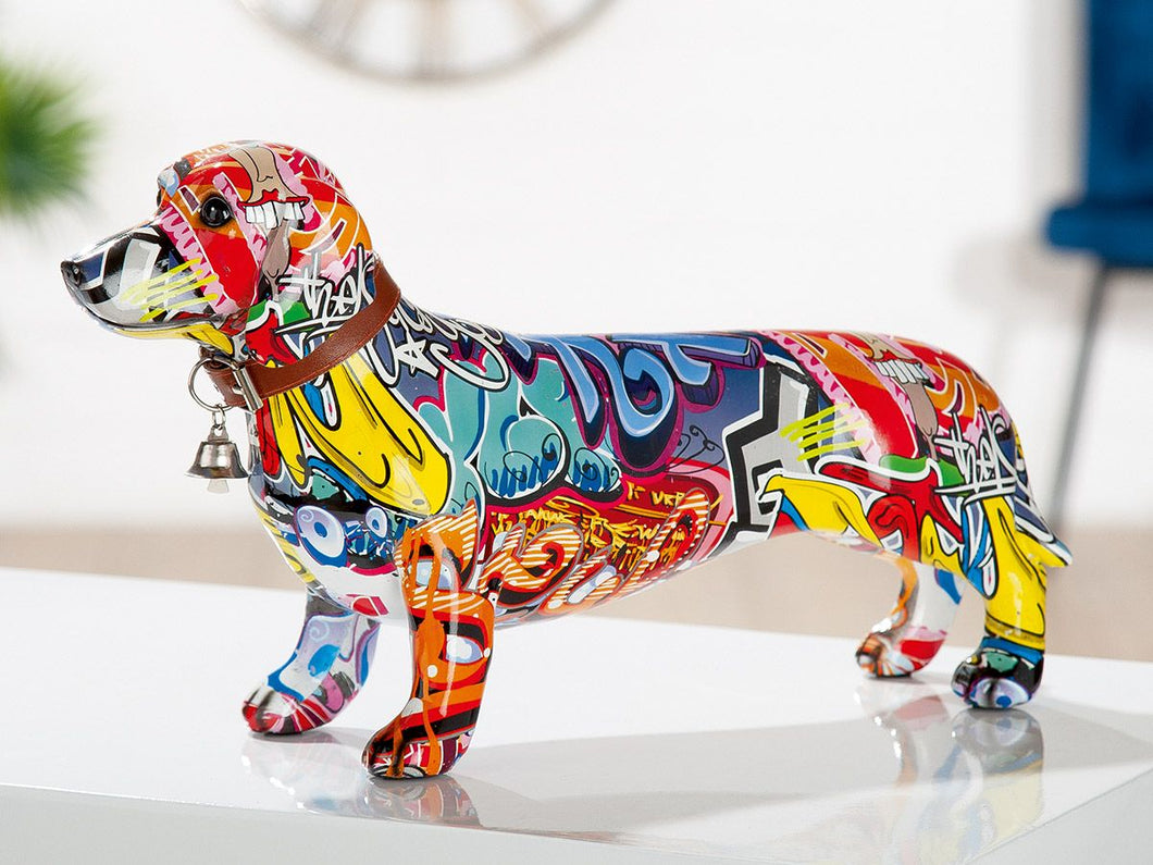 Beeld Pop-art Hond Teckel - L 36 cm