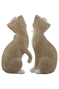 Set van 2 kattenbeeldjes - 19 cm