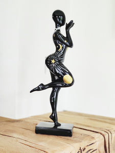 Beeld Vrouw Zwart-Goud 40 cm